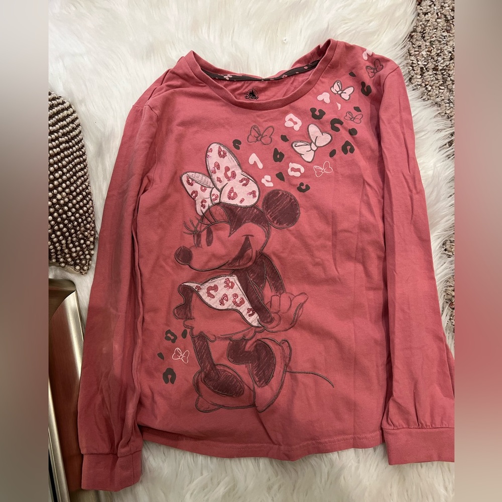 Disney women’s Minnie Mouse pajamas pink leopard print